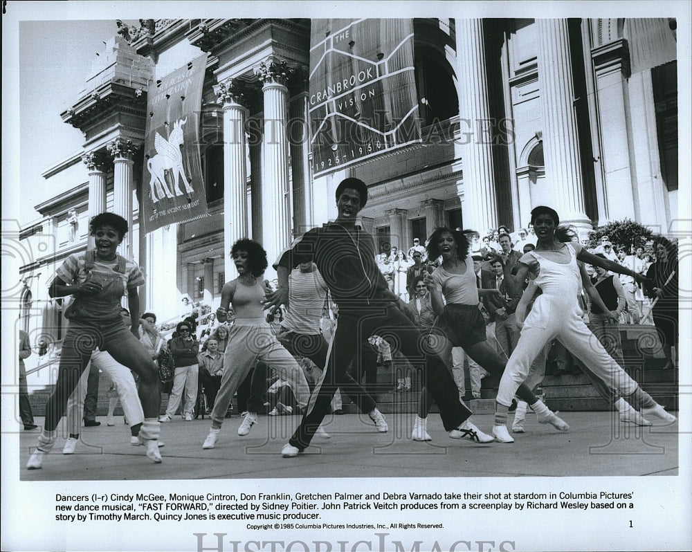 1985 Press Photo Dancers in Scene from &quot;Fast Forward&quot; Quincy Jones Music Produce- Historic Images