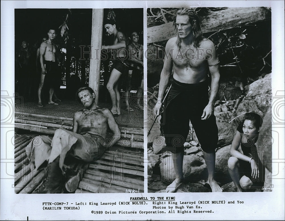 1989 Press Photo Actor Nick Nolte in &quot;Farewell to the King&quot;- Historic Images