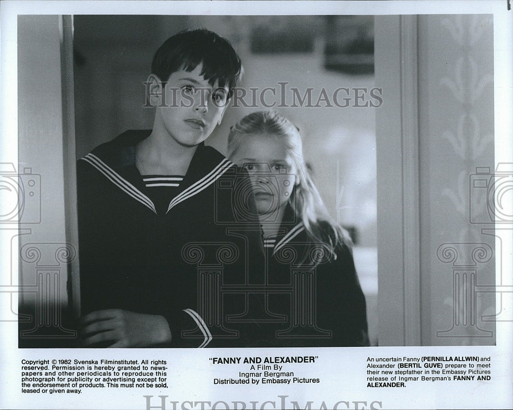 1982 Press Photo Pernilla Allwin &amp; Bertil Guve star in &quot;Fanny And Alexander&quot;- Historic Images