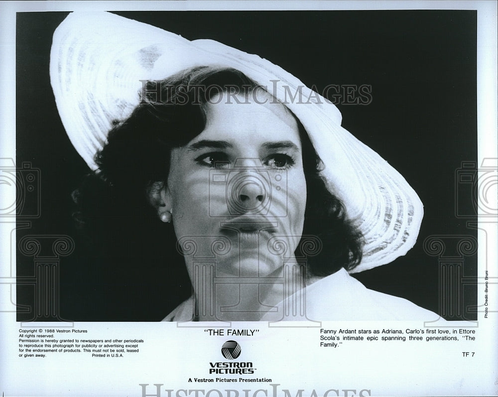 1988 Press Photo Fanny Ardant played as Adriana in &quot;The Family&quot;.- Historic Images