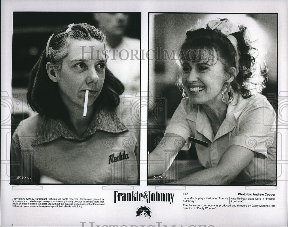 1991 Press Photo Jane Morris &amp; Kate Nelligan star in &quot;Frankie &amp; Johnny&quot;- Historic Images