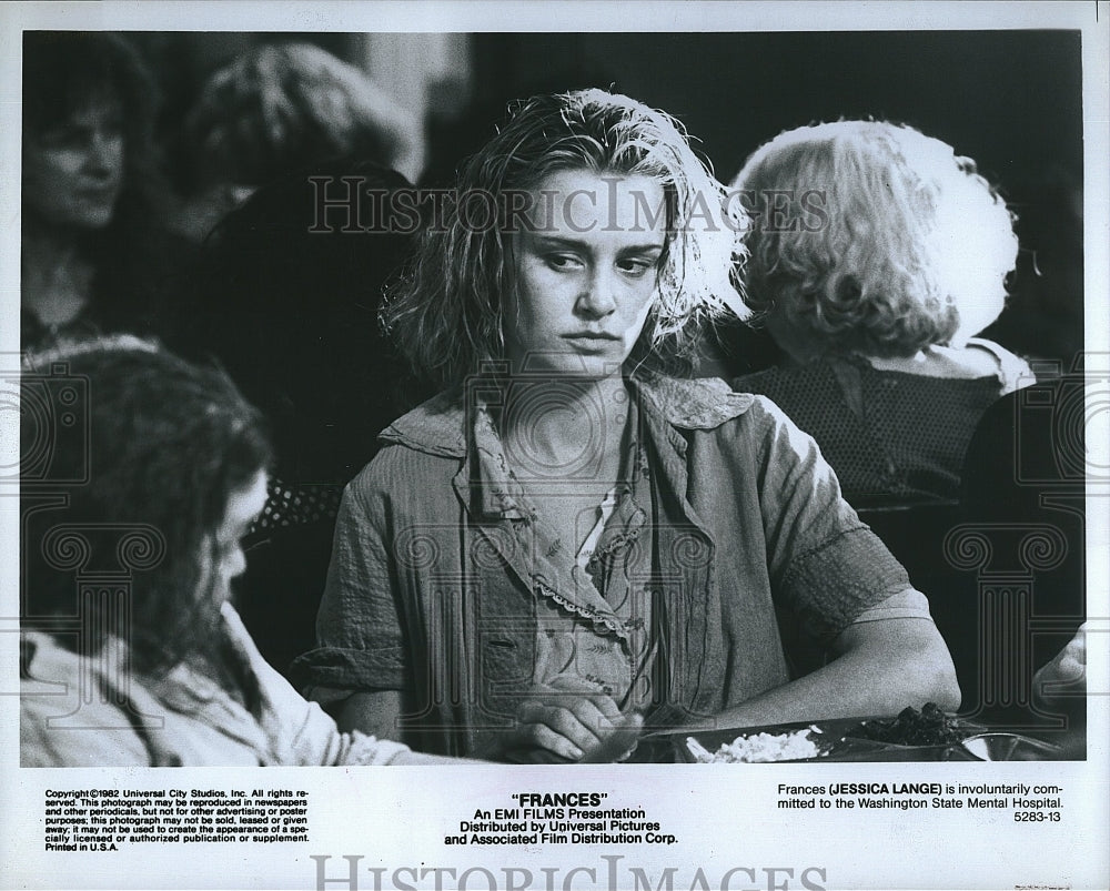 1982 Press Photo Actress Jessica Lange in &quot;Frances&quot;- Historic Images