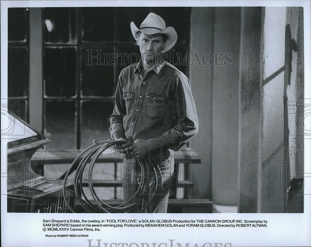 1985 Press Photo Sam Shepard as Eddie in &quot;Fool For Love&quot;- Historic Images