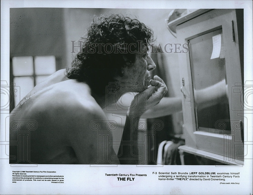 1986 Press Photo Jeff Goldblum &quot;The Fly&quot;- Historic Images