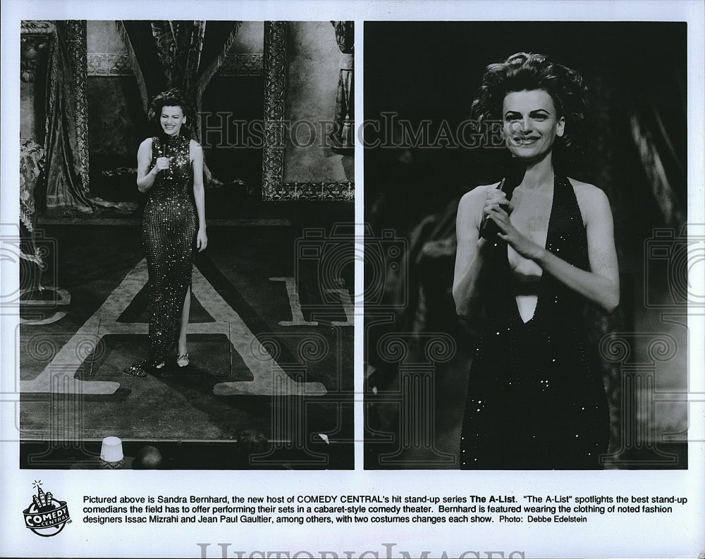 1992 Press Photo  &quot;Comedy Central&quot; Sandra Bernhard- Historic Images