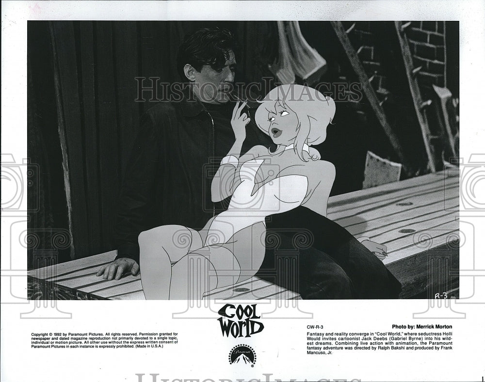 1992 Press Photo &quot;Cool World&quot;  animation with Gabriel Byrne- Historic Images