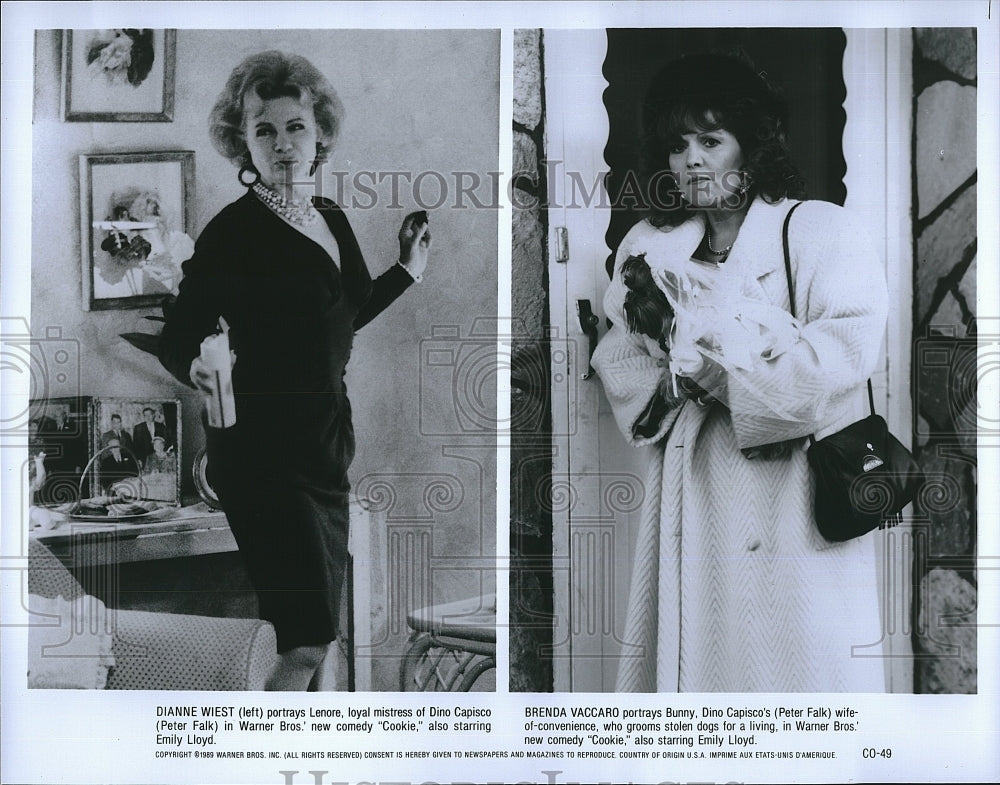 1989 Press Photo Dianne West, Brenda Vaccaro, &quot;Cookie&quot;- Historic Images
