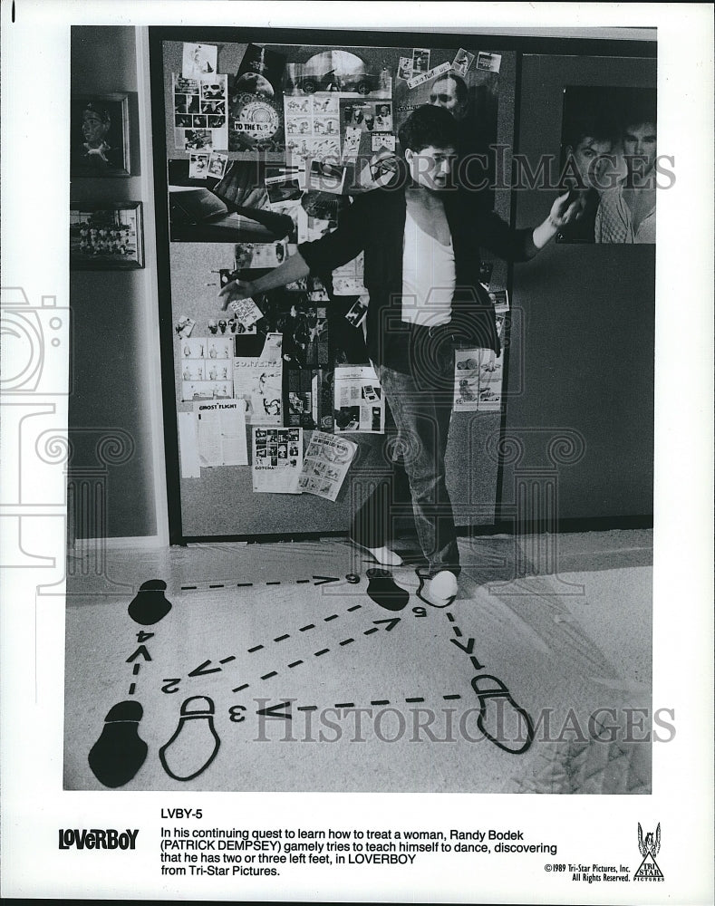 1989 Press Photo Patrick Dempsey Stars In Loverboy- Historic Images