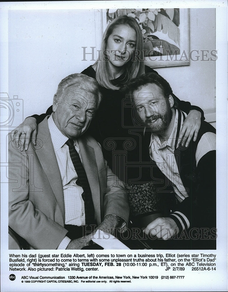 1989 Press Photo Eddie Albert Timothy Busfield ThirtySomething- Historic Images