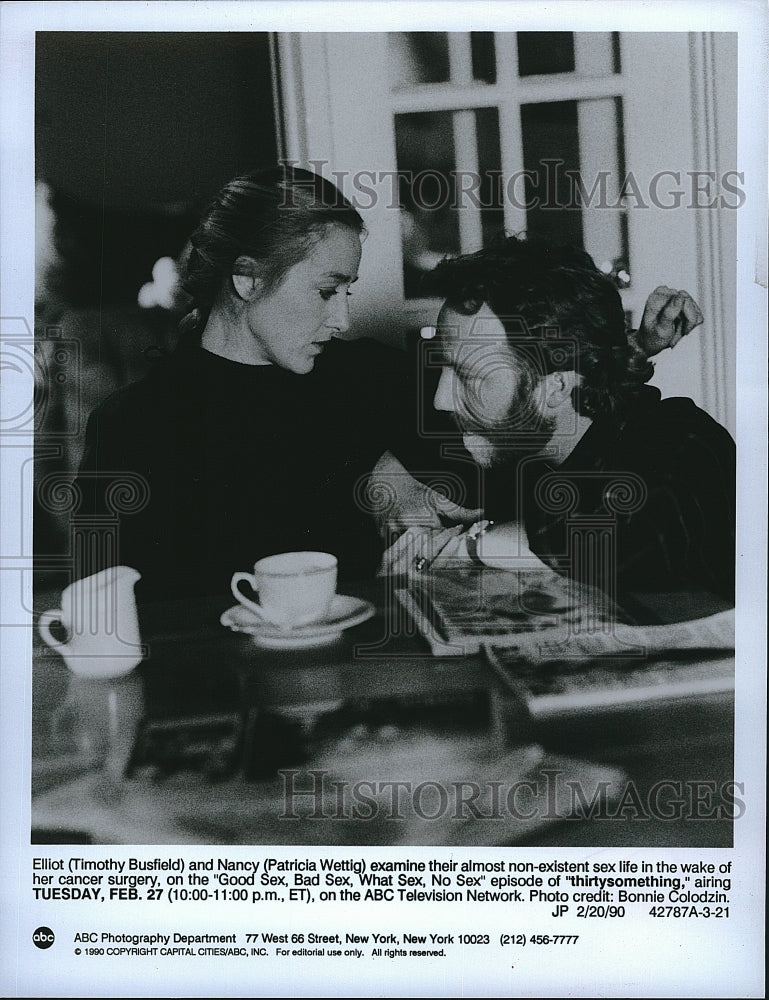 1990 Press Photo Timothy Busfield Patricia Wettig Thirtysomething- Historic Images