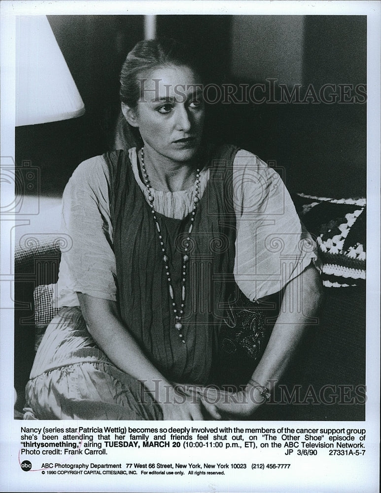 1990 Press Photo Patricia Wettig American Actress Thirty Something Drama Series - Historic Images