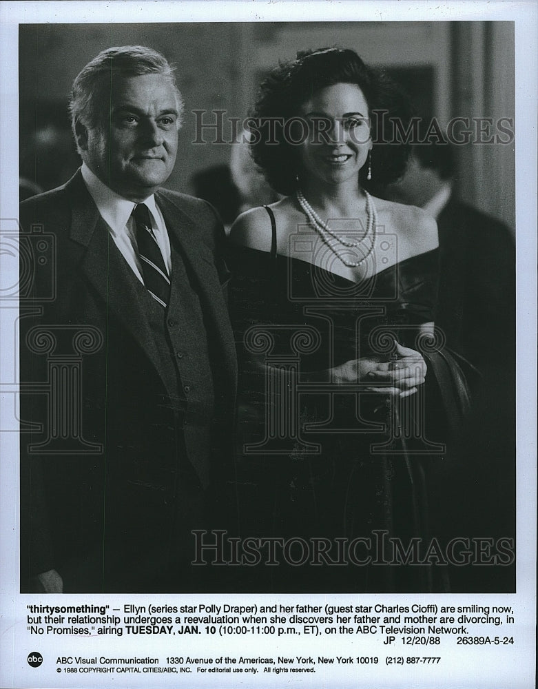 1988 Press Photo Polly Draper Actress Charles Cioffi Thirty Something Drama TV- Historic Images