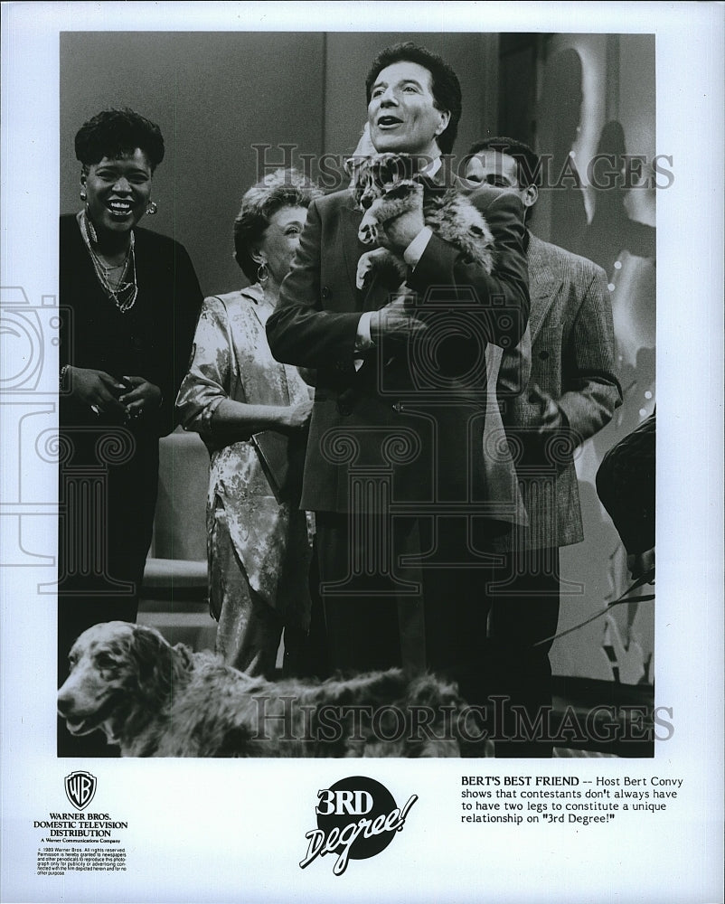 1989 Press Photo Bert Convy Television TV Host 3rd Degree Game Show- Historic Images