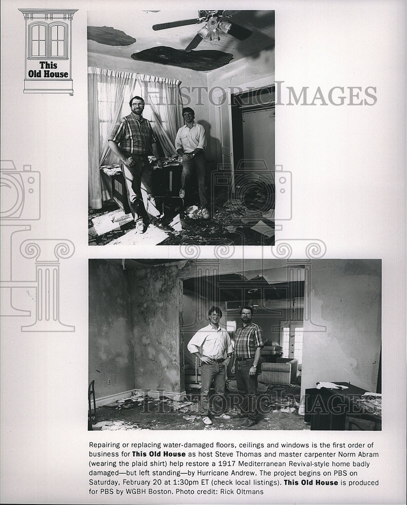 Press Photo Steve Thomas, Norm Abram &quot;This Old House&quot;- Historic Images