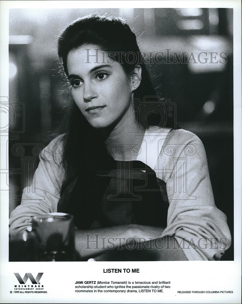 1989 Press Photo Actress Jami Gertz In &quot;Listen To Me&quot;- Historic Images