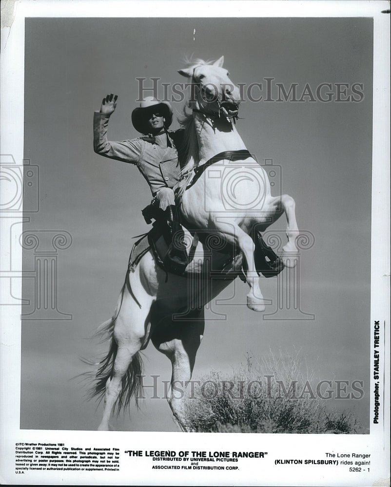 1961 Press Photo Actor Klinton Spilsbury In &quot;The Legend Of The Lone Ranger&quot;- Historic Images