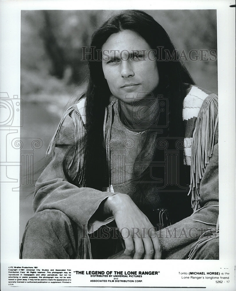 1961 Press Photo Actor Michael Horse In &quot;The Legend Of The Lone Ranger&quot;- Historic Images