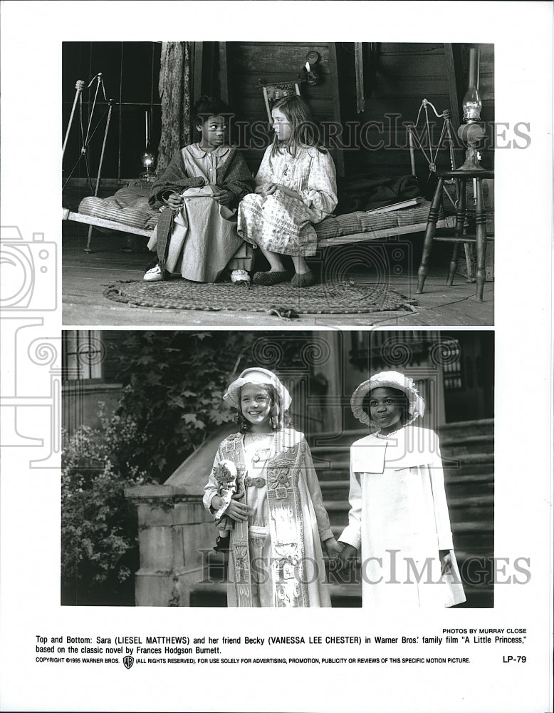 1995 Press Photo &quot;A Little Princess&quot; Liesel Matthews,Vanessa Lee CHester- Historic Images