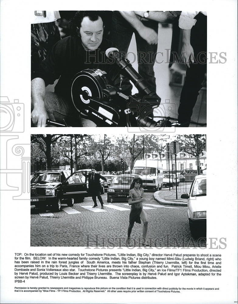 Press Photo Herve Palud Director of &quot;Little Indian, Big City&quot; Thierry Lhermitte- Historic Images