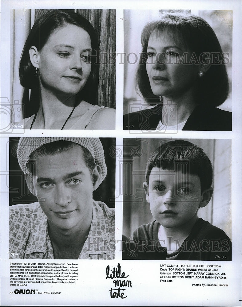 1991 Press Photo Jodie Foster Adam Hann-Byrd Dianne West in &quot;Little Man Tate&quot;- Historic Images