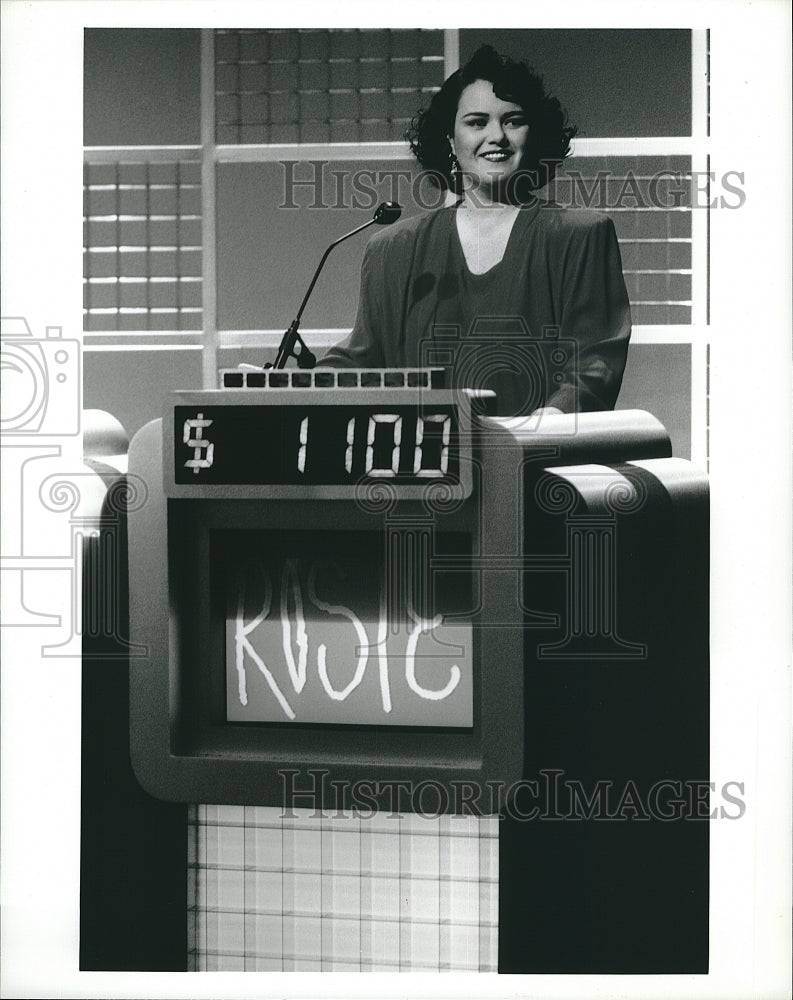 1988 Press Photo Rosie O'Donnell as contestant on "Jeopardy"- Historic Images