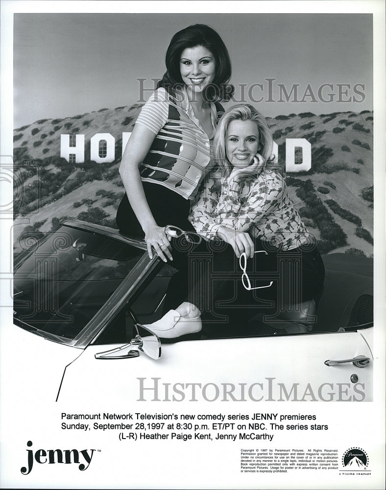 1997 Press Photo &quot;Jenny&quot; Heather Paige Kent, Jenny McCarthy- Historic Images