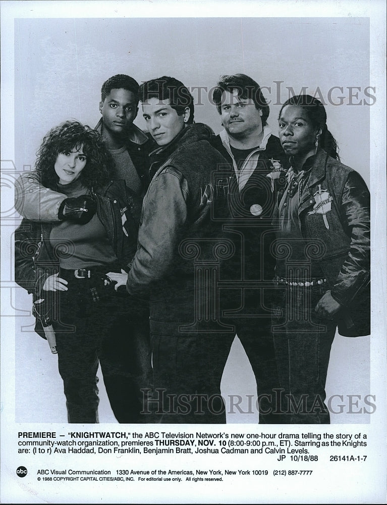 1988 Press Photo Knightwatch Ava Hadad Don Franlin Benjamin Bratt- Historic Images