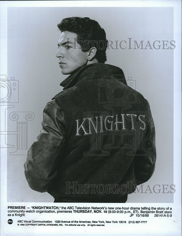 1988 Press Photo Knightwatch Benjamin Bratt Actor TV series- Historic Images