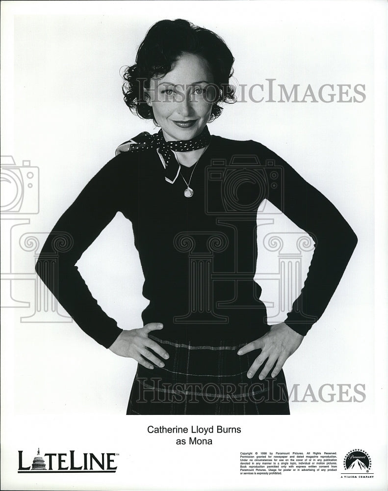 1996 Press Photo Catherin Lloyd Burns as Mona Lateline- Historic Images