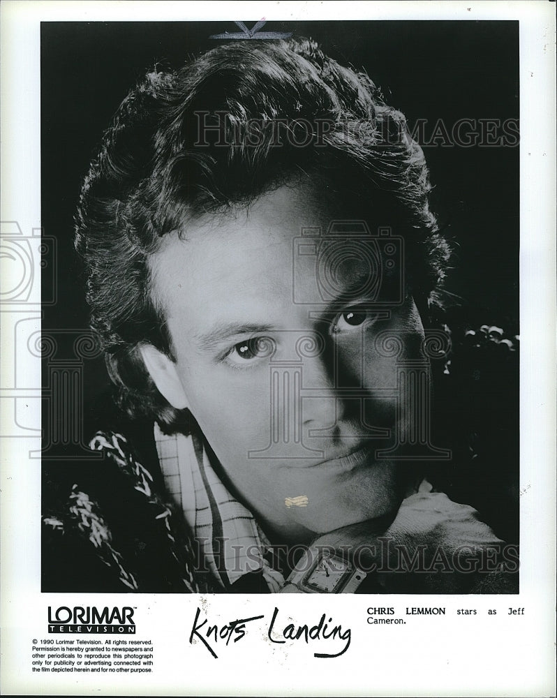 1990 Press Photo Chris Lemmon as Jeff Cameron on &quot;Knots Landing&quot;- Historic Images