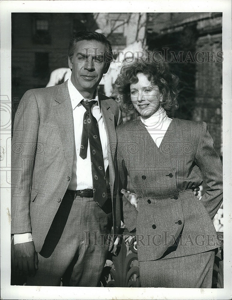 1987 Press Photo &quot;The Law and Harry McGraw&quot; Jerry Orbach, Barbara Babcock- Historic Images