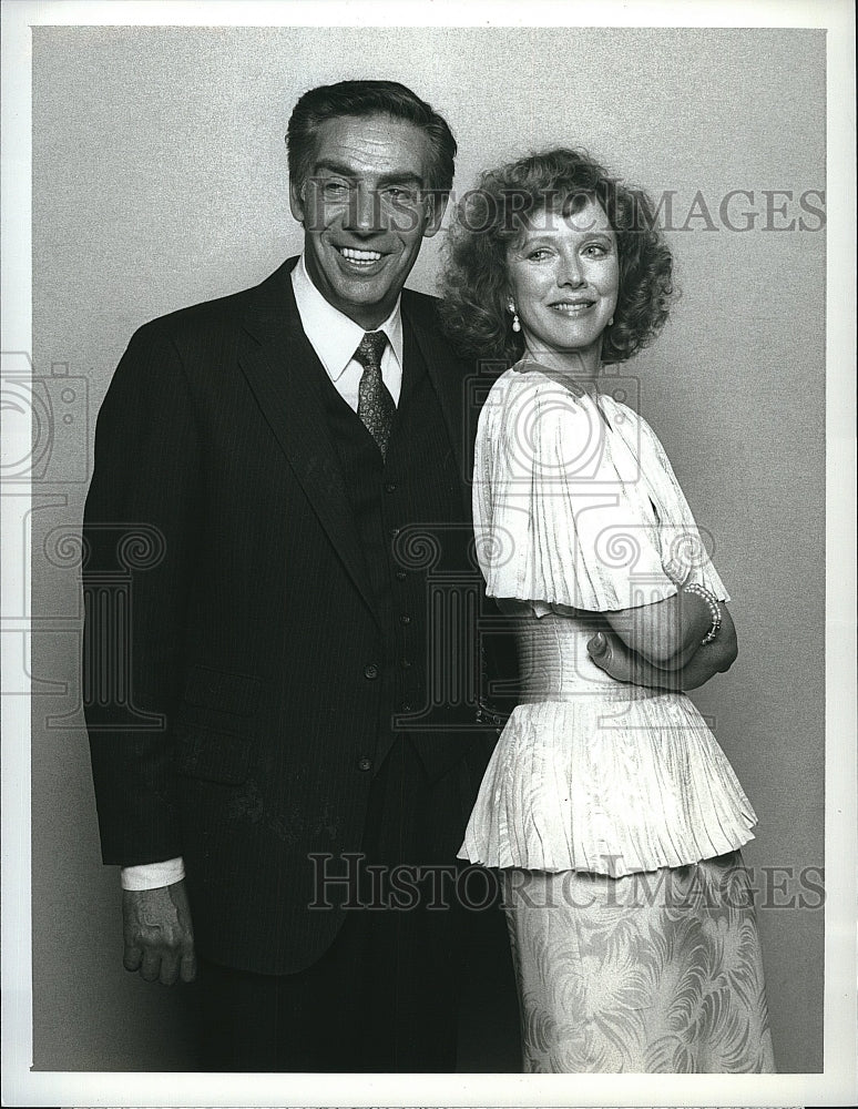 1987 Press Photo Barbara Babcock, Jerry Orbach &quot;The Law and Harry McGraw&quot;- Historic Images