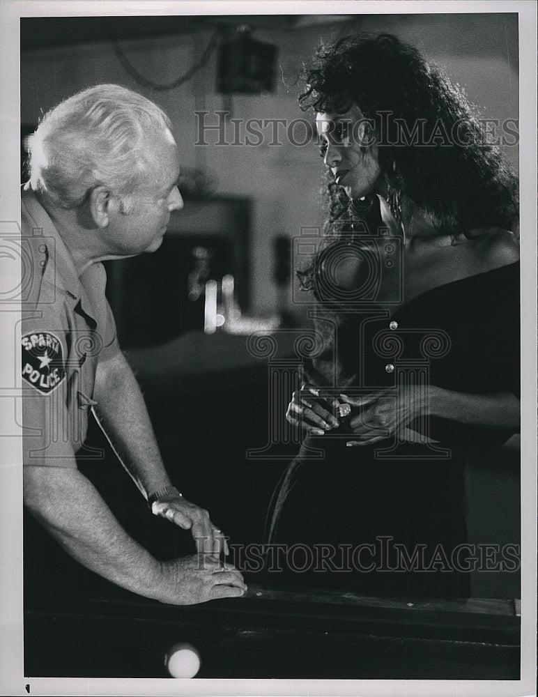 1988 Press Photo Caroll O&#39; Connor &amp; Iman Star In &quot;In The Heat Of The Night&quot;- Historic Images