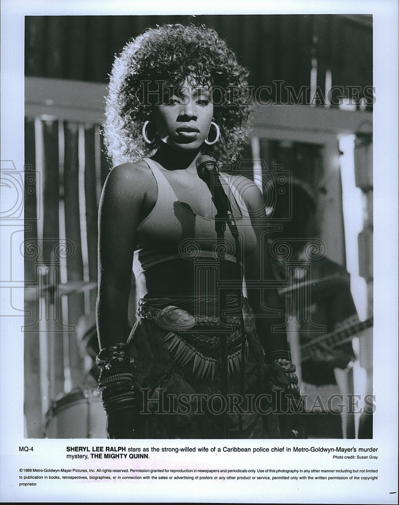 1989 Press Photo Actress Sheryl Lee Ralph in &quot;The Mighty Quinn&quot;- Historic Images