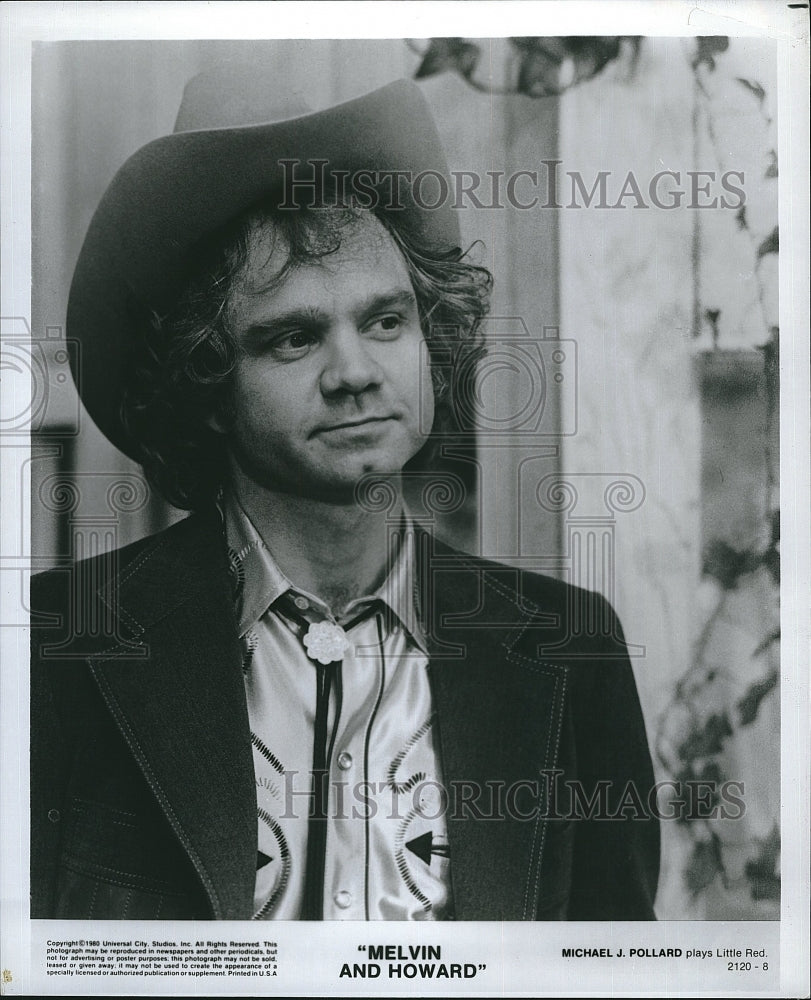 1980 Press Photo Actor Michael Pollard in &quot;Melvin &amp; Howard&quot;- Historic Images