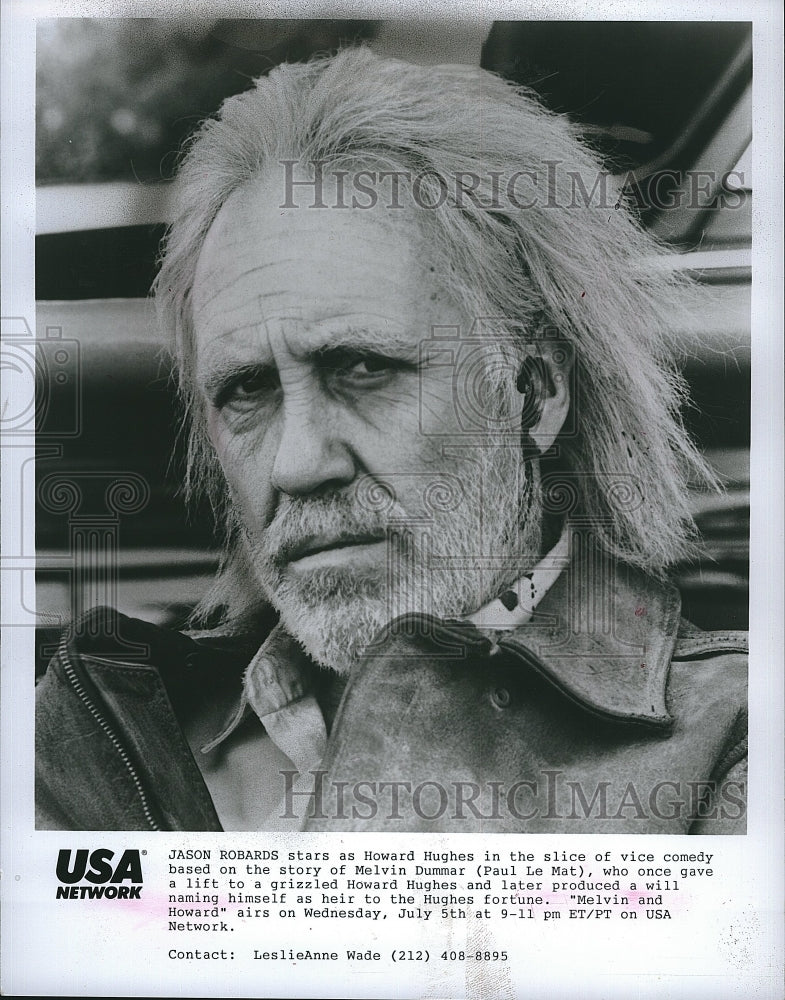 1980 Press Photo Actor Jason Robards in &quot;Melvin &amp; Howard&quot;- Historic Images