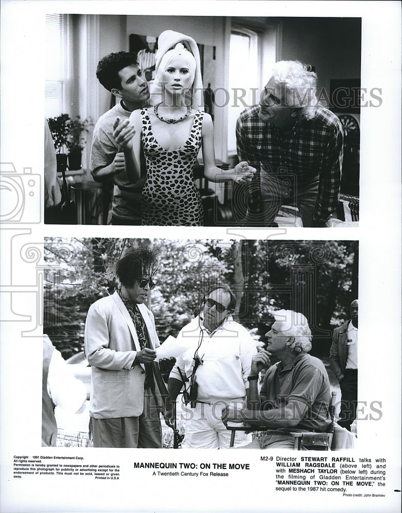 1991 Press Photo Director Stewart Raffill, William Ragsdale, Meshach Taylor- Historic Images