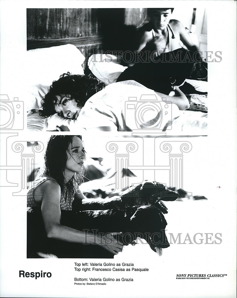 2003 Press Photo Valeria Golina Actress Francesco Casisa Actor Respiro Movie - Historic Images