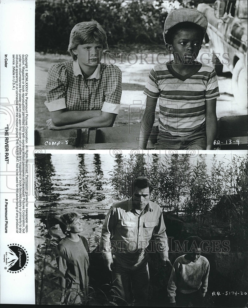 1984 Press Photo Tommy Lee Jones Martha Plimpton River Rat Movie Scenes Film- Historic Images