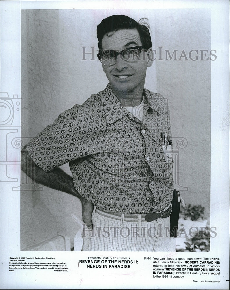 1987 Press Photo Robert Carradine Stars In &quot;Revenge Of The Nerds II&quot;- Historic Images