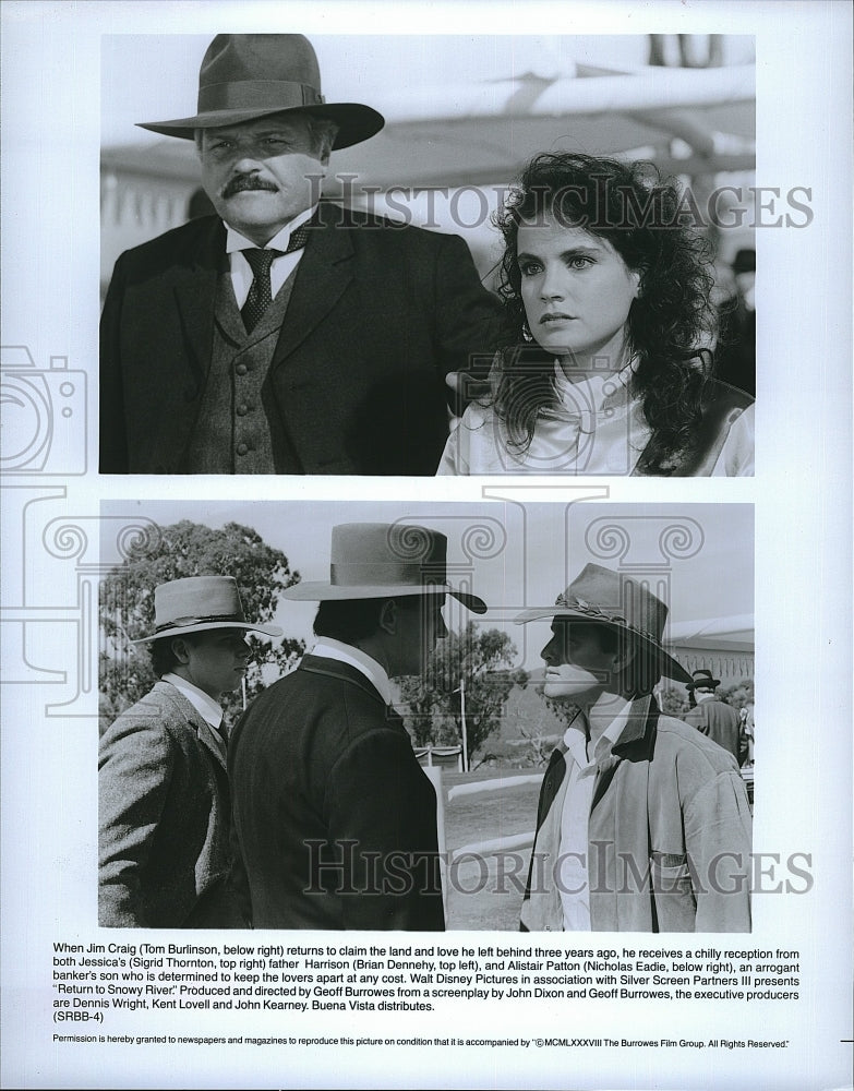 1988 Press Photo Tom Burlison Sigrid Thornton Actress Nicholas Eadie Actor- Historic Images