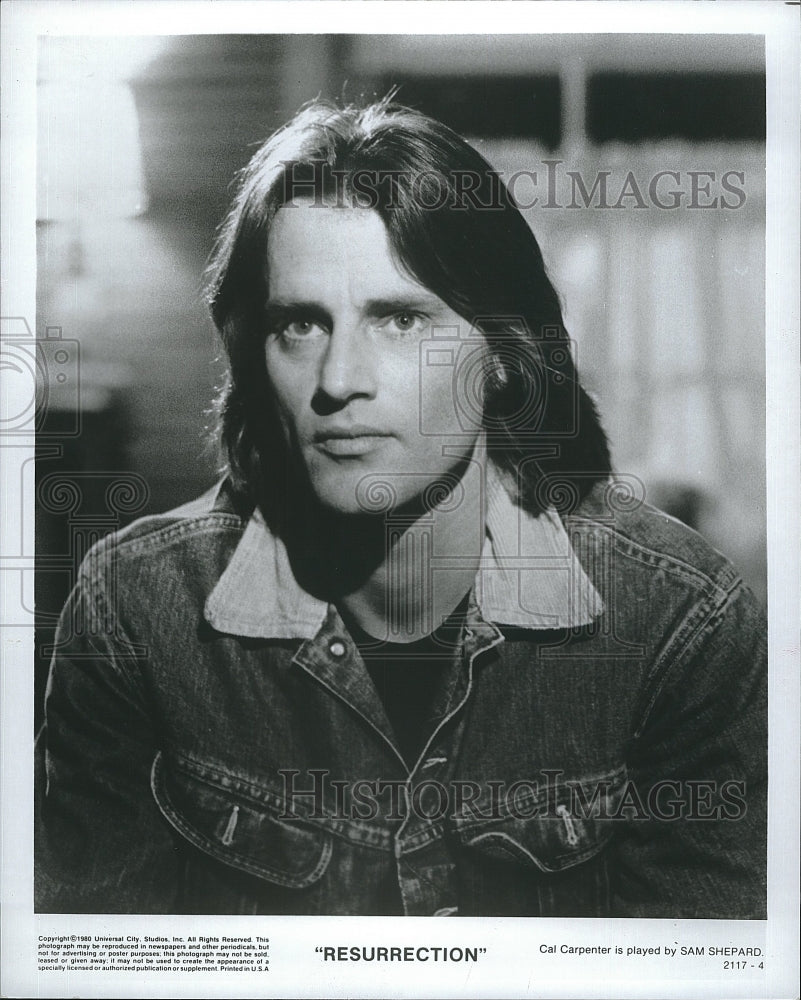 1980 Press Photo Actor Sam Shepard As Cal Carpenter In &quot;Resurrection&quot;- Historic Images