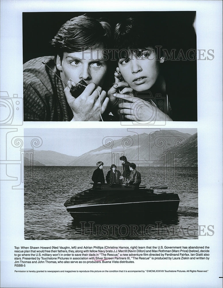 Press Photo Ned Vaughn Christina Hamps Movie Actors The Rescue- Historic Images