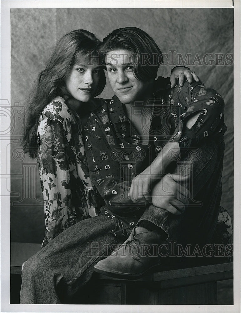 1990 Press Photo Cheryl Pollak Actress Mark Ballou Actor Hull High Sitcom Show- Historic Images