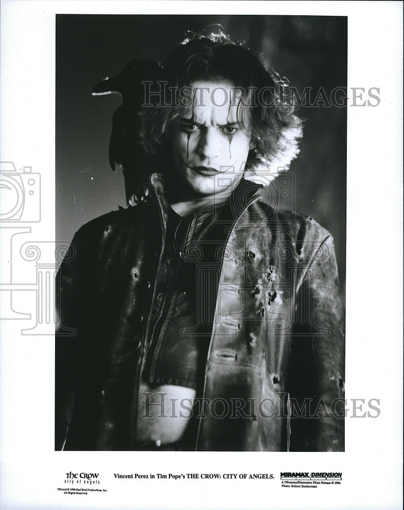 1996 Press Photo Vincent Perez American Actor Stars In Crow City Of Angels Film- Historic Images