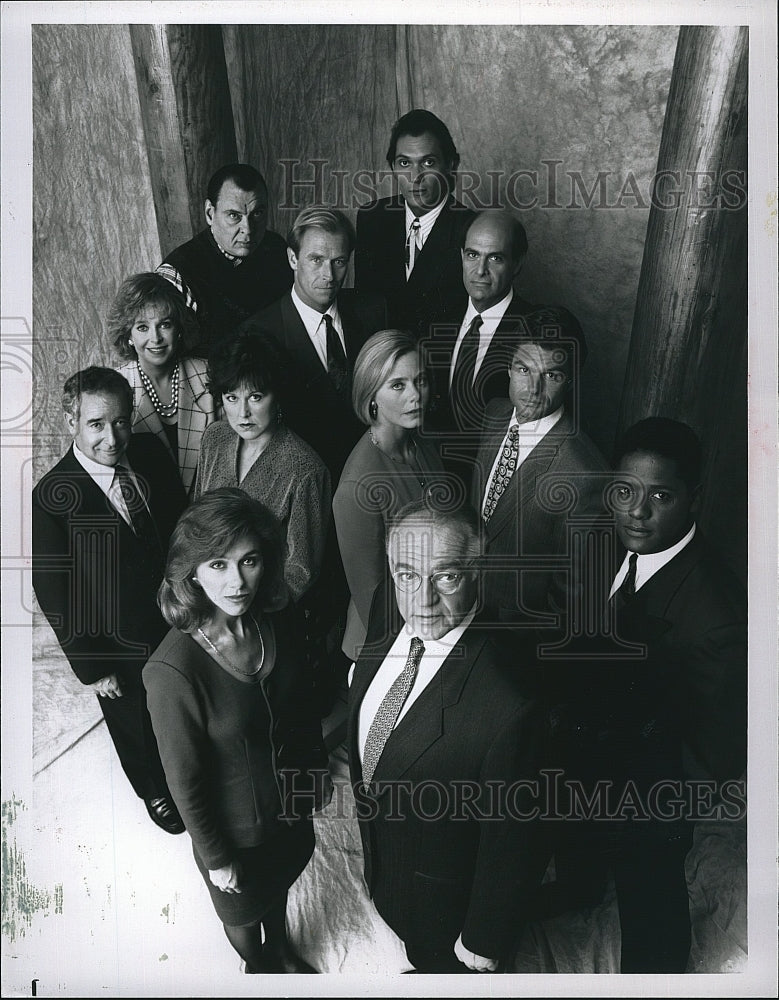 1990 Press Photo L.A. Law Blair Underwood Richard Dysart - Historic Images