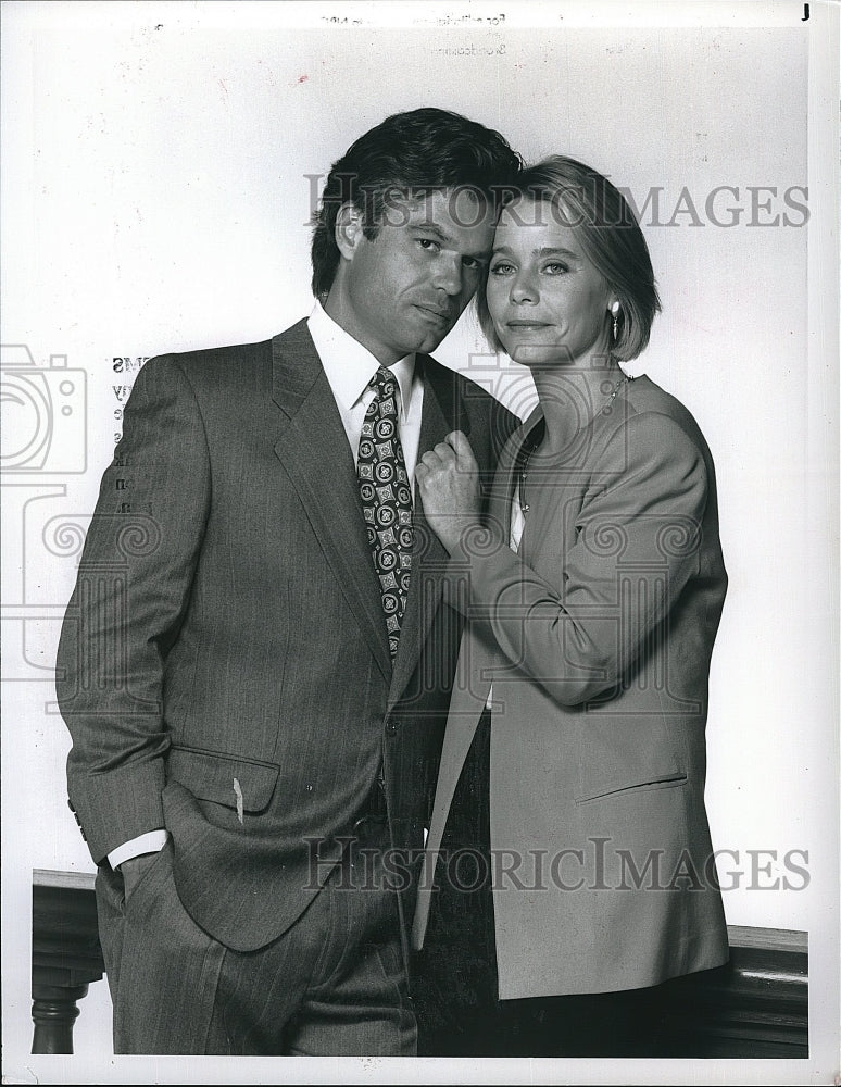 1990 Press Photo Susan Dey, Harry Hamlin &quot;L. A. Law&quot;- Historic Images