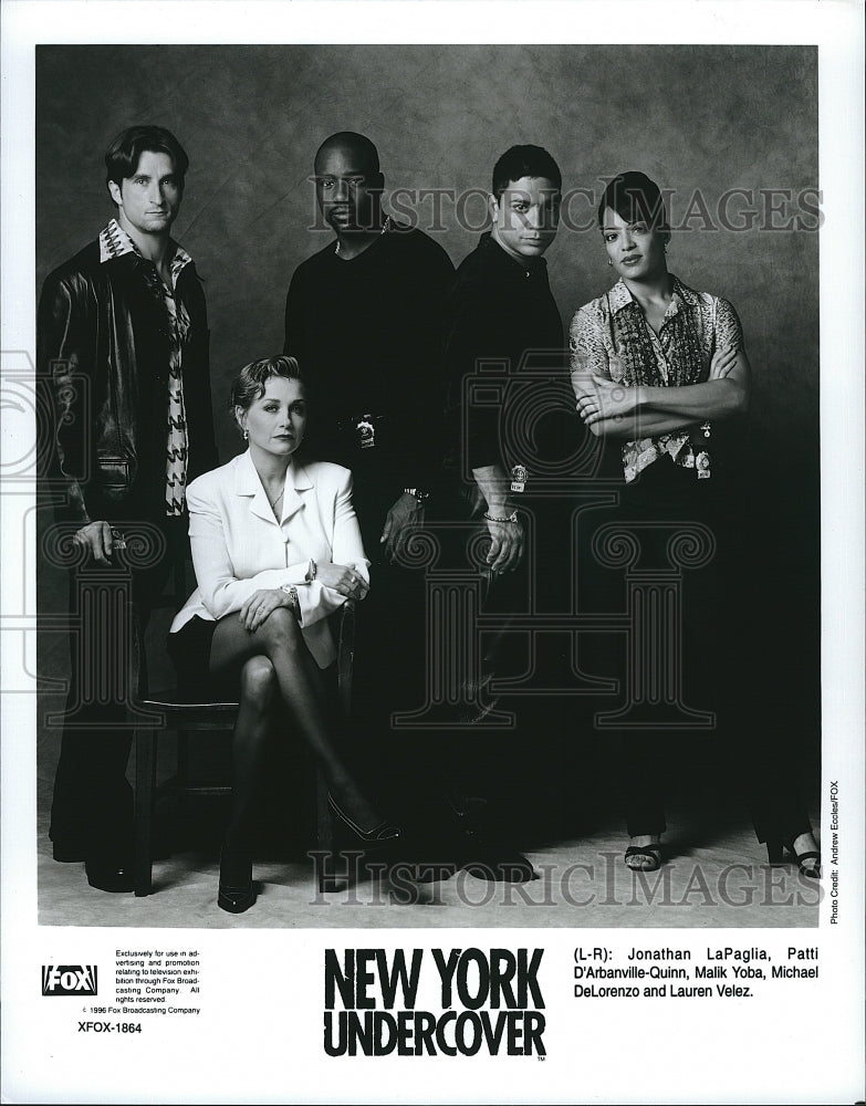 1996 Press Photo &quot;New York Undercover&#39;s&quot; Jonathan LaPaglia &amp; Cast- Historic Images