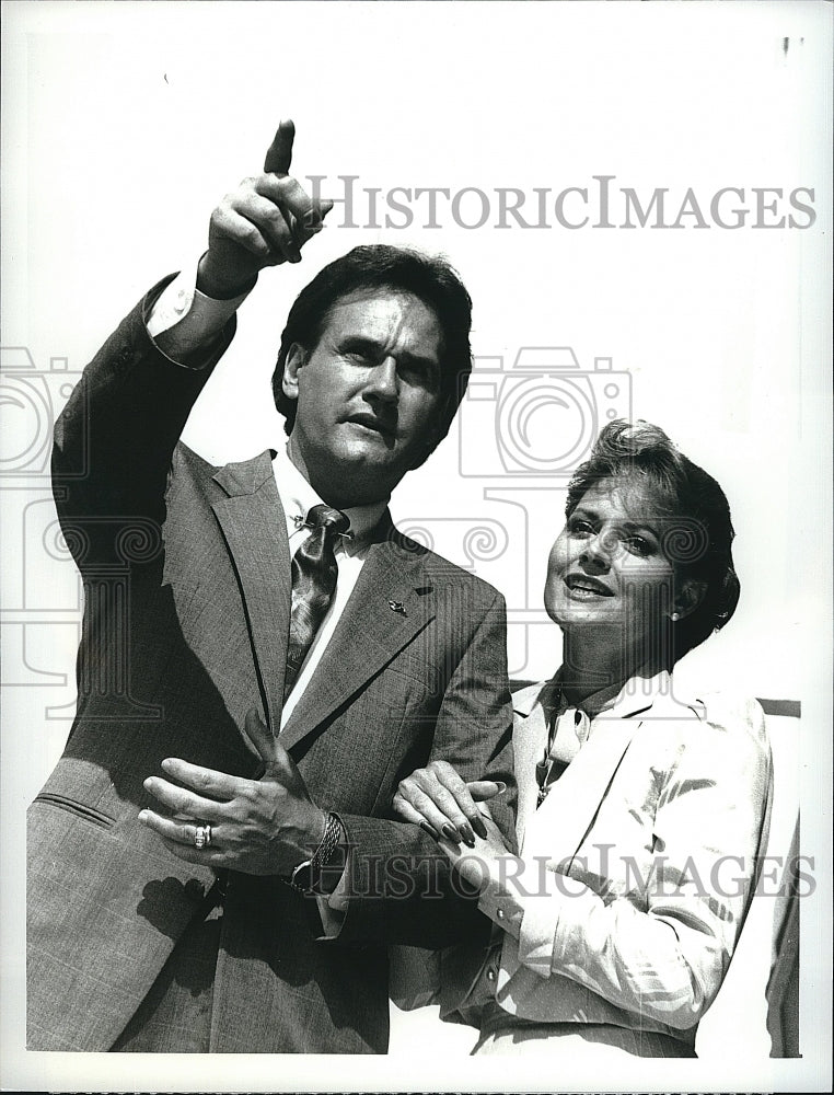 1987 Press Photo Mayf Adamson Actor Jo McDonnell Actress Houston Knights TV Show- Historic Images