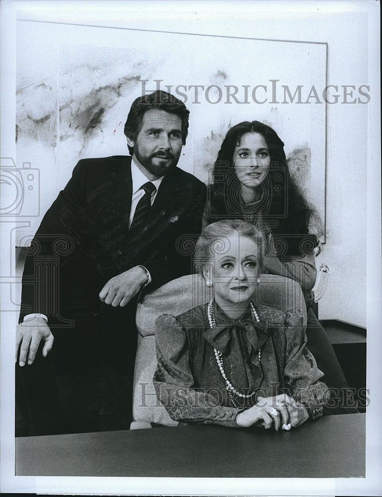 1983 Press Photo James Brolin Bette Davis Connie Sellecca Arthur Hailey&#39;s Hotel- Historic Images